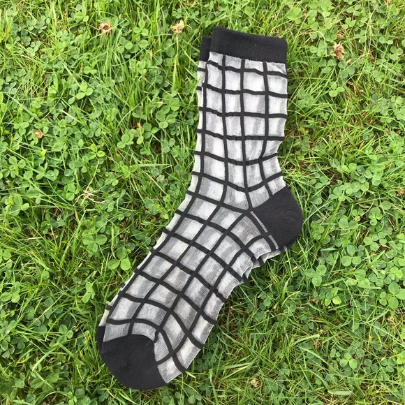 2 for $30 !!Grid socks women transparent cute - Picture 8 of 9